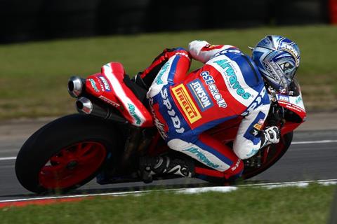 Snetterton British Superbikes: Leon Camier wins enthralling first race in battle of the Ducatis