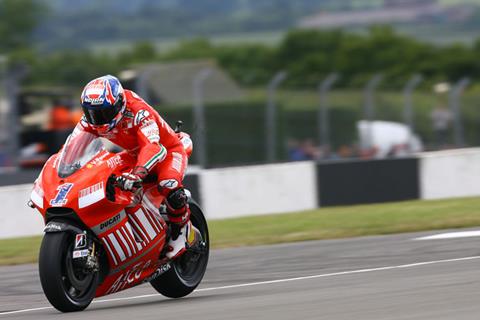 Donington Park MotoGP: Casey Stoner obliterates competition to qualify pole; James Toseland crashes, twice