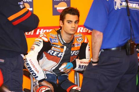 Dani Pedrosa walks out of Brno test