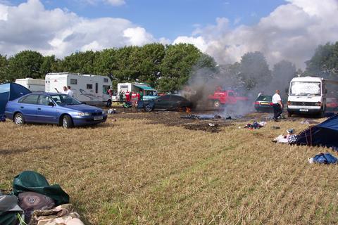 Cadwell campsite fire