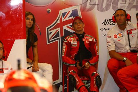 Indianapolis MotoGP: Casey Stoner hampered by wrist injury