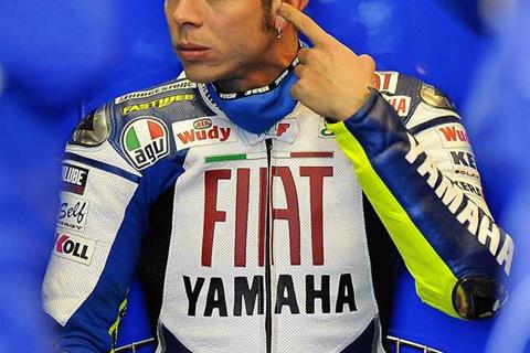 Valentino Rossi getting ready to race