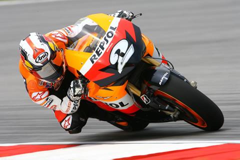 Dani Pedrosa storms to debut Bridgestone pole