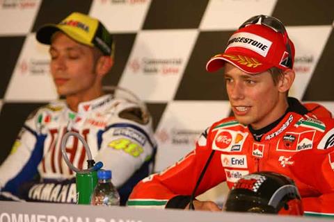 Jerez MotoGP: Valentino Rossi and Casey Stoner disagree on tyre rule