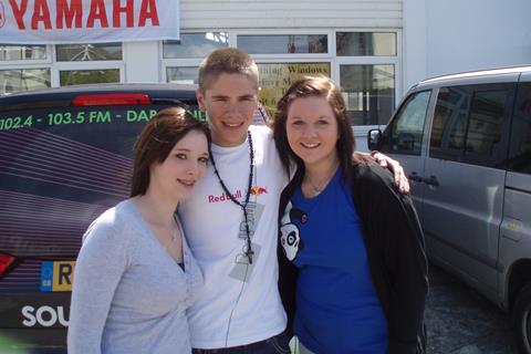 Scott Redding with Ashleigh & Megan