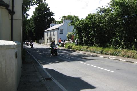 Rossi riding past our house