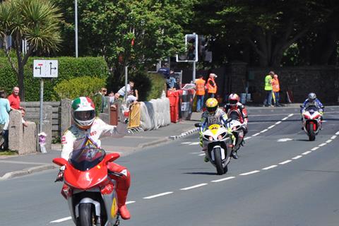 Rossi and Agostini on their parade lap