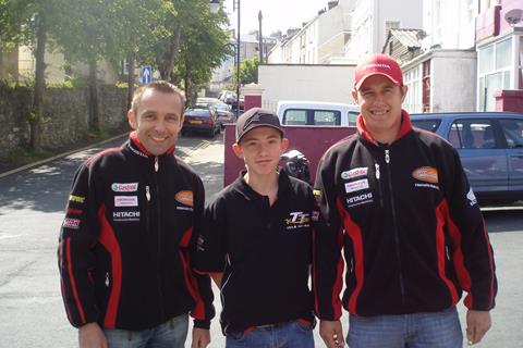 My son with the HM Plant TT riders