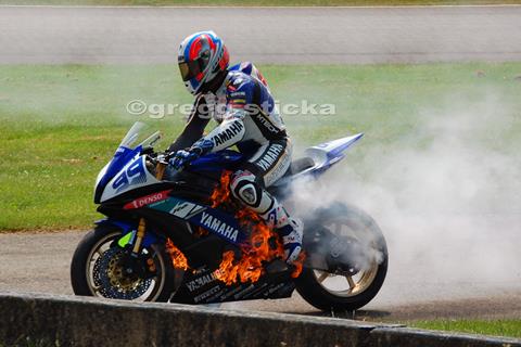 Fabien Foret on fire