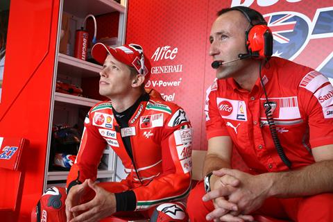 German MotoGP: Casey Stoner saves strength for race