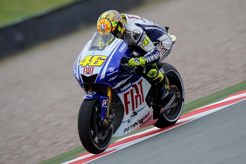 German MotoGP results: Rossi wins after clash with Lorenzo