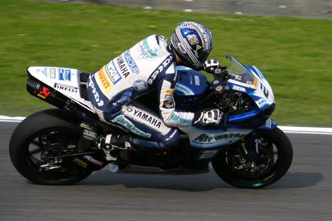 Leon Camier on his way to victory at Brands