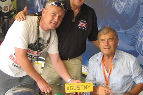 Meeting Agostini at Brands Hatch