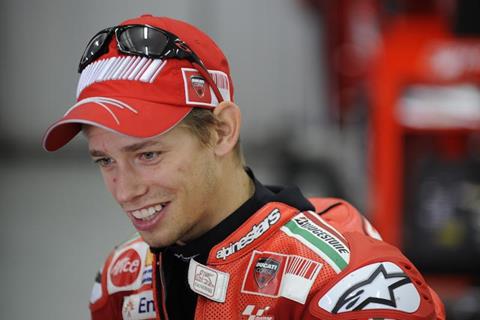 Casey Stoner talks Valencia warm-up lap crash