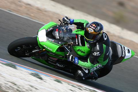 Kawasaki Superbike  satisfied with day of testing in Almeria