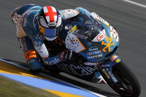 Le Mans MotoGP: Bradley Smith suffers late crash