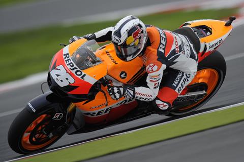 British MotoGP: Dani Pedrosa heads crash strewn final practice