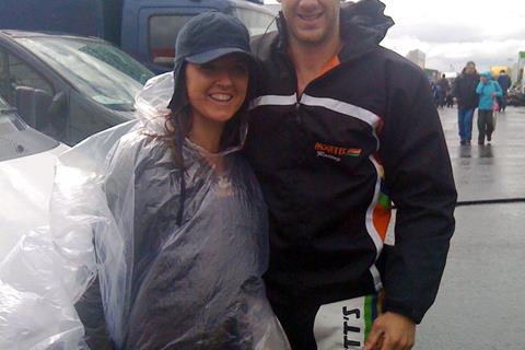 My girlfriend Emma with Ian Hutchinson