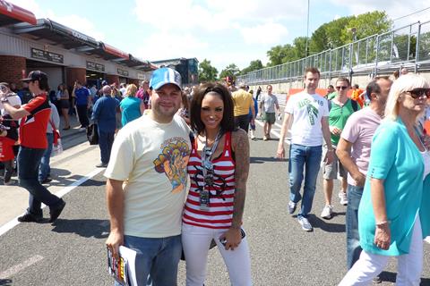 Jodie Marsh at Brands Hatch BSB