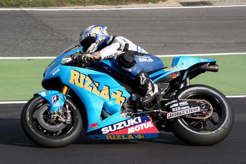 Tommy Hill on the Suzuki GSV-R