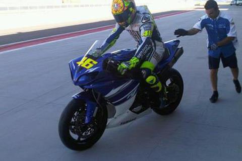 Valentino Rossi tests at Motorland Aragon