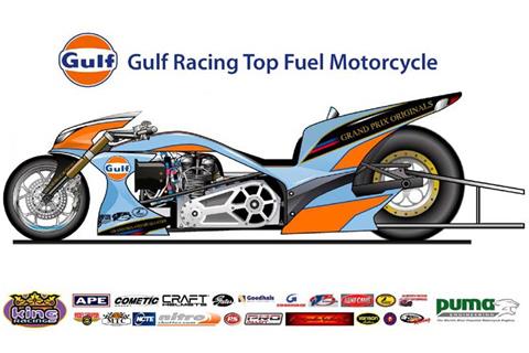 Gulf back drag racing King