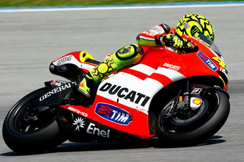 Jerez MotoGP: Valentino Rossi improves Ducati pace