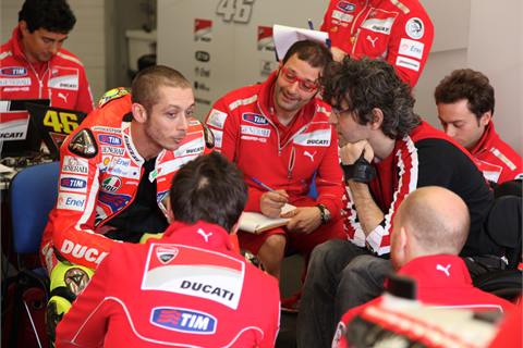 Rossi completes first test onboard Ducati Desmosedici GP12