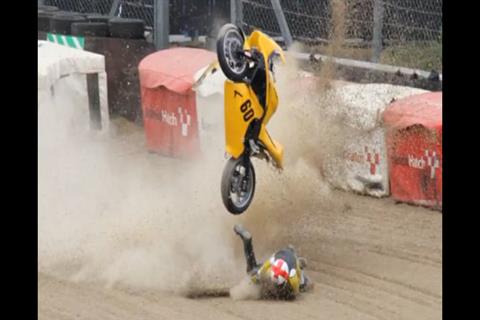 Minitwins at Brands Hatch - Chris Green's crash