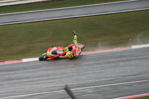 Rossi's Silverstone crash