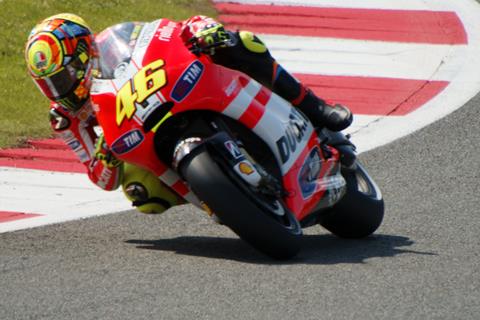 Rossi during practice at Silverstone