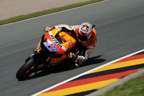 German MotoGP: Stoner steals pole