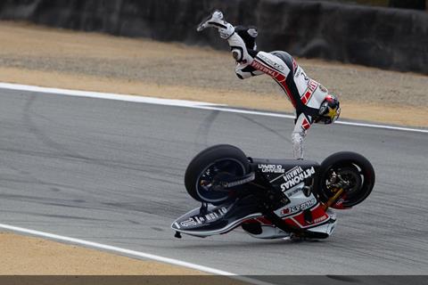 US MotoGP: Huge crash fails to slow Jorge Lorenzo