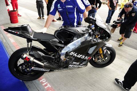 Ben Spies makes debut on Yamaha’s 1000cc MotoGP bike 