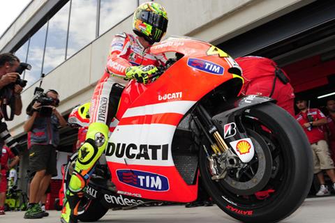 Valentino Rossi to test deltabox aluminium frame 