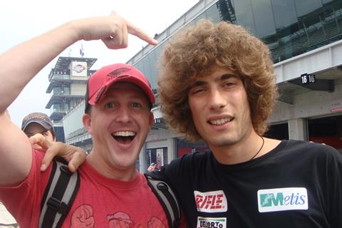 Marco before winning the 250 race at Indy