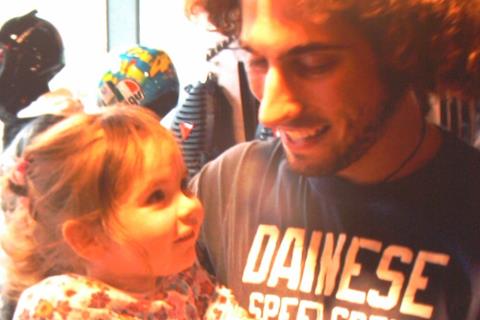 My daughter with Marco Simoncelli