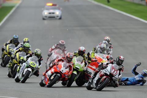 Valencia MotoGP: Alvaro Bautista sorry for first corner chaos