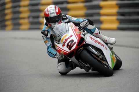 Macau GP: Rutter fastest in first practice as tropical storm strikes