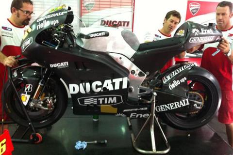 Valentino Rossi unveils new Ducati GP12