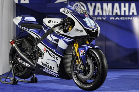 Yamaha unveils 2012 factory YZR-M1 bike