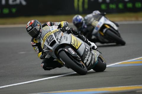 Le Mans MotoGP: Luthi dominates wet Moto2 race