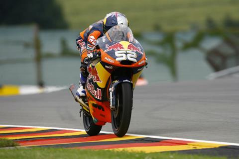 Sachsenring MotoGP: Danny Kent splashes to second successive front row