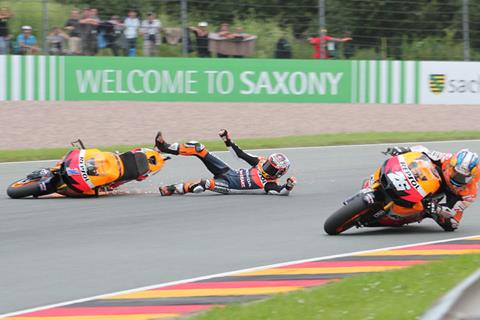 Sachsenring MotoGP: Casey Stoner makes last lap blunder