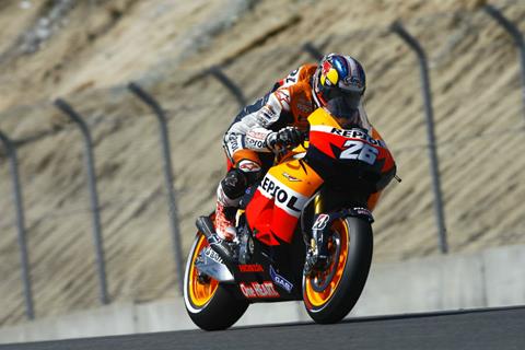 US MotoGP: Dani Pedrosa quickest on new Honda