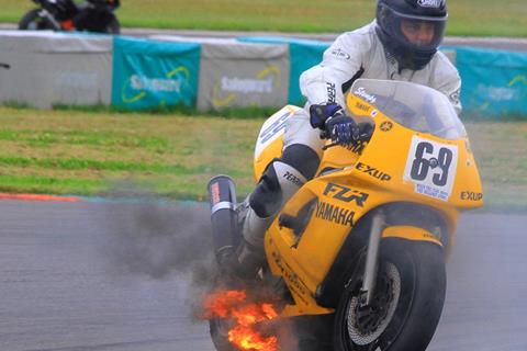 Hot Yamaha at race meeting