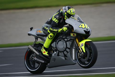 Pics: Valentino Rossi back on a Yamaha in Valencia 