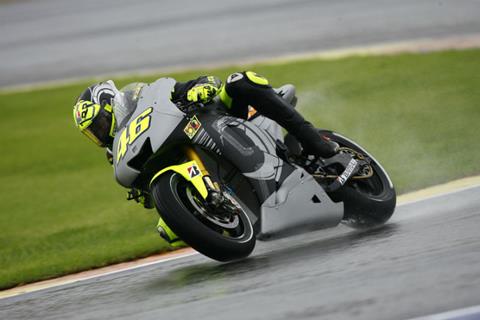 Rain in Spain a pain for Valentino Rossi