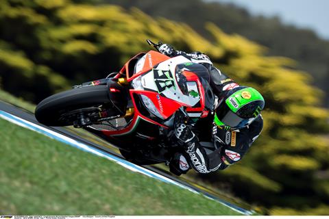 WSB Phillip Island test – Day 1 – Laverty leads the way, Sykes suffers finger injury