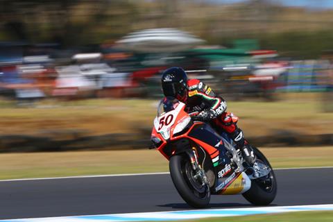 WSB Phillip Island: Aprilias dominate race one as Guintoli wins